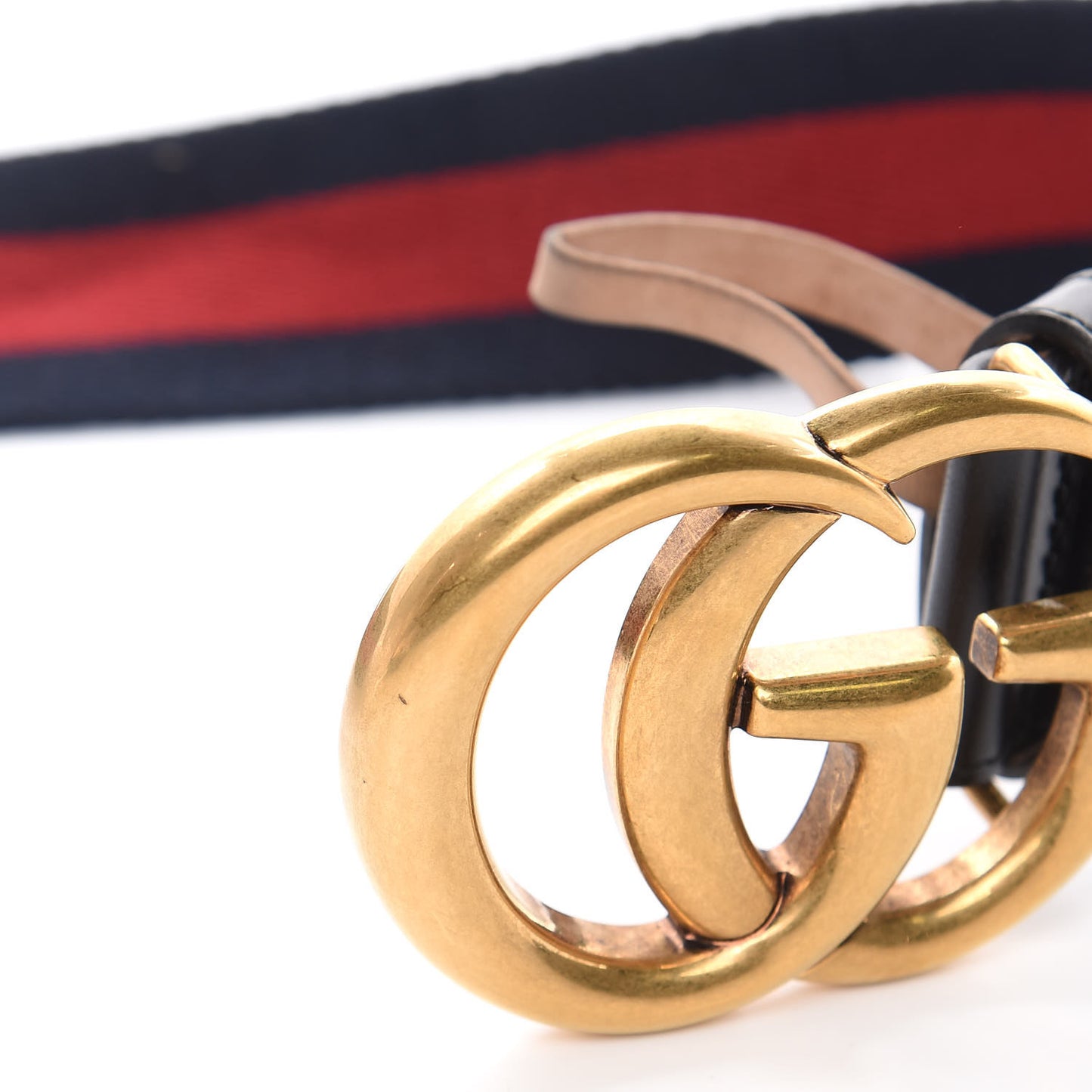 Nylon Calfskin Double G Web 40mm Belt 95 38 Blue Red Black