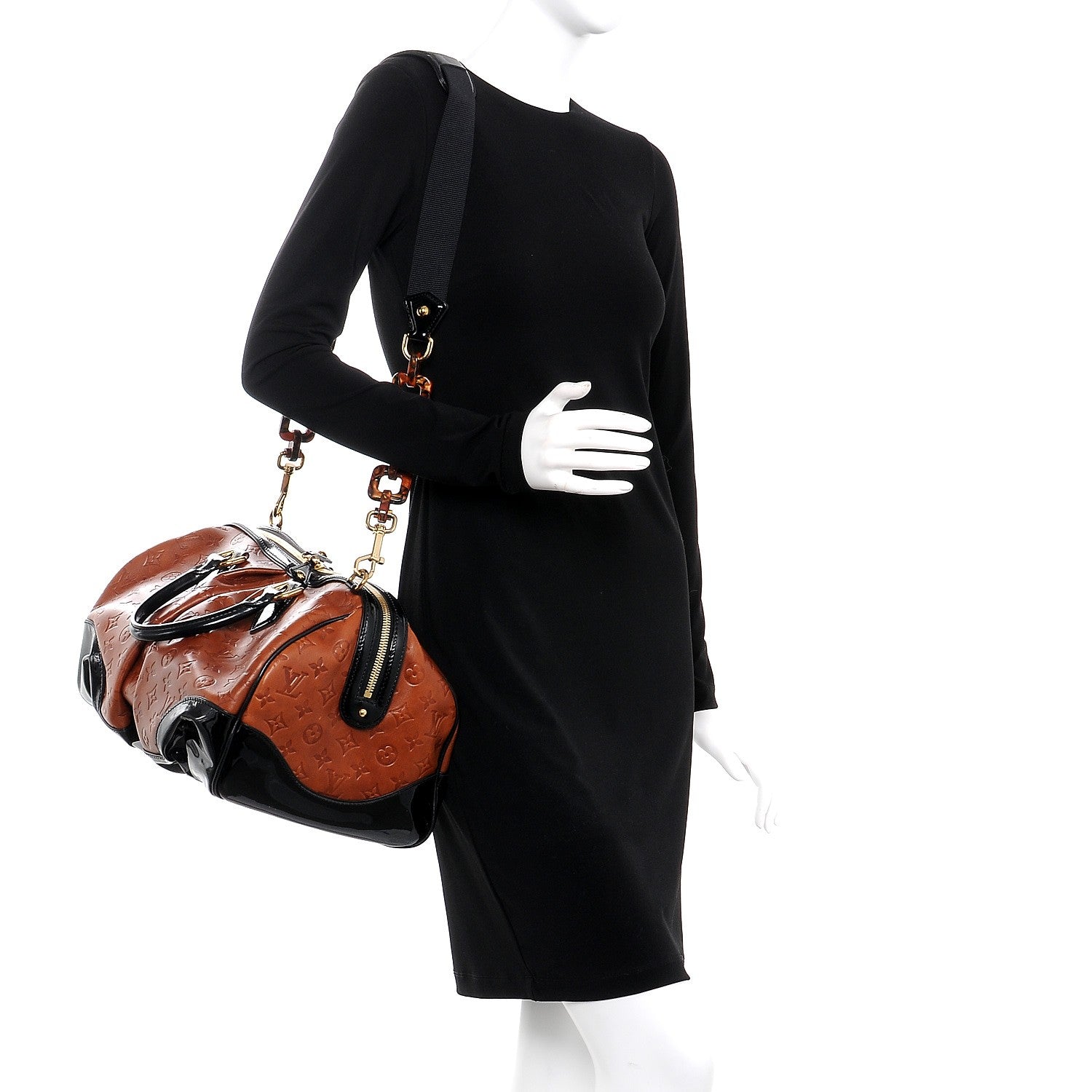 Louis Vuitton Cuir Embossed Monogram Stephen Bag Fauve 2 of 10
