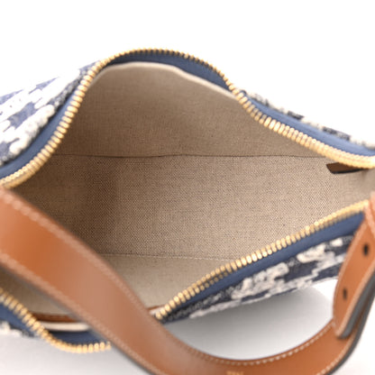 Celine Canvas Calfskin Ava Triomphe Shoulder Bag Blue 5 of 11
