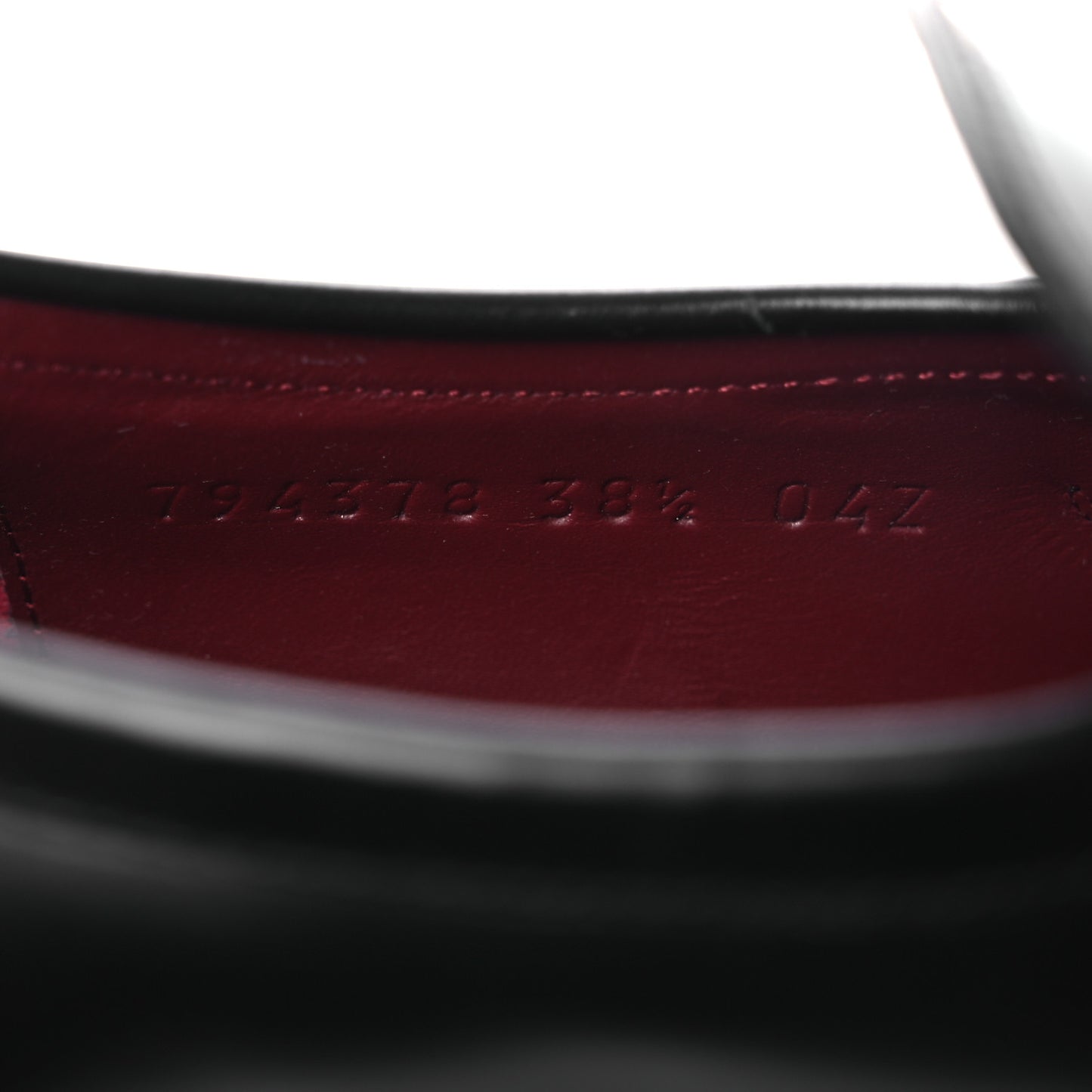 Calfskin Horsebit Womens Lug Sole Loafers 38.5 Black
