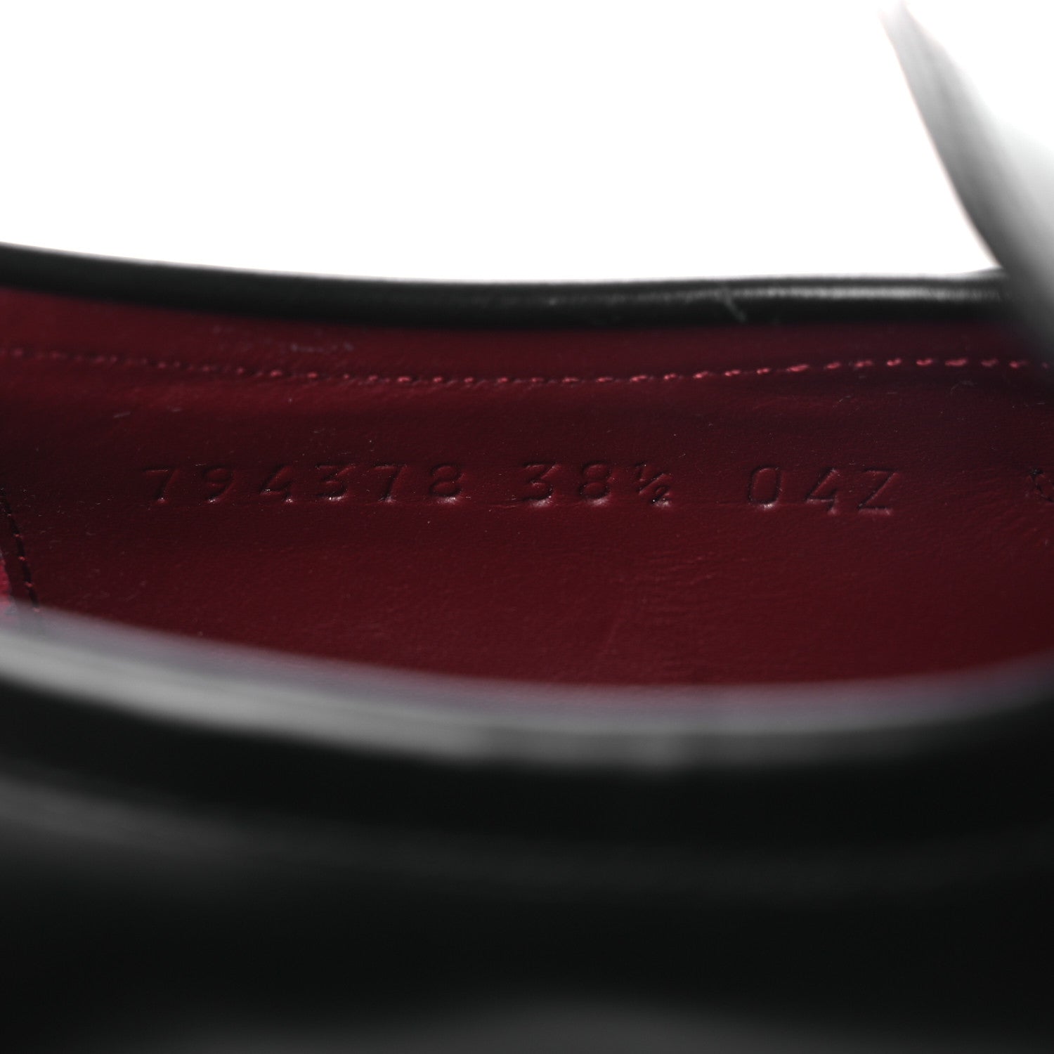 Gucci Calfskin Horsebit Womens Lug Sole Loafers 38.5 Black 11 of 12