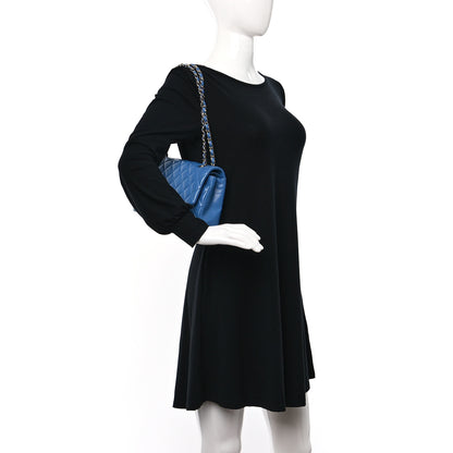 Chanel Caviar Quilted Medium Double Flap Blue 3 of 11
