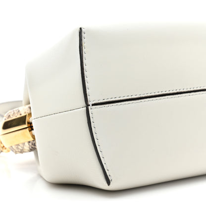 Fendi Shiny Nappa Snakeskin Small Fendi First White Roccia 9 of 13