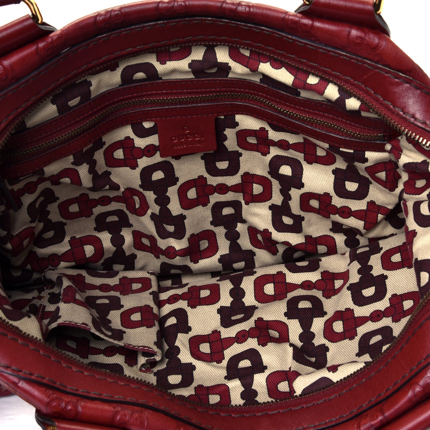 Guccissima Small Babouska Tote Burgundy