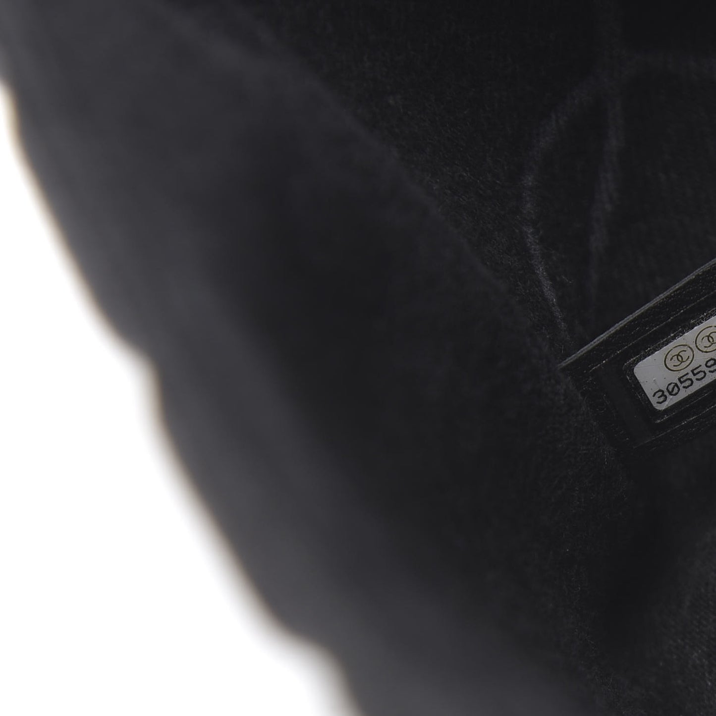 Denim Quilted CC Print Jumbo Single Flap Black