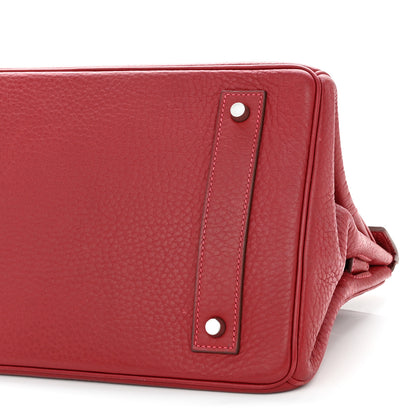 Hermes Taurillon Clemence JPG Shoulder Birkin 42 Rouge Casaque 10 of 14