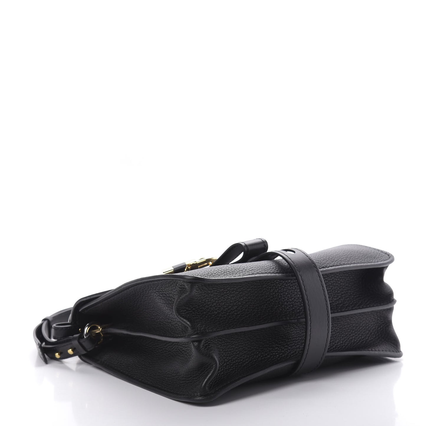 Grained Calfskin Medium Aby Day Shoulder Bag Black