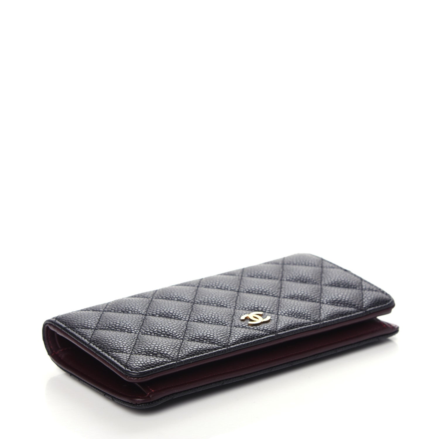 Chanel Caviar Quilted Yen Wallet Black 4 of 7