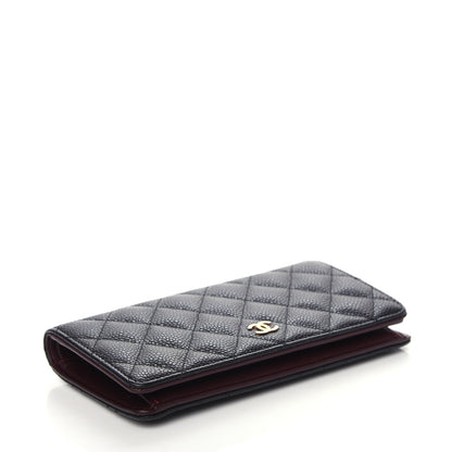 Chanel Caviar Quilted Yen Wallet Black 4 of 7