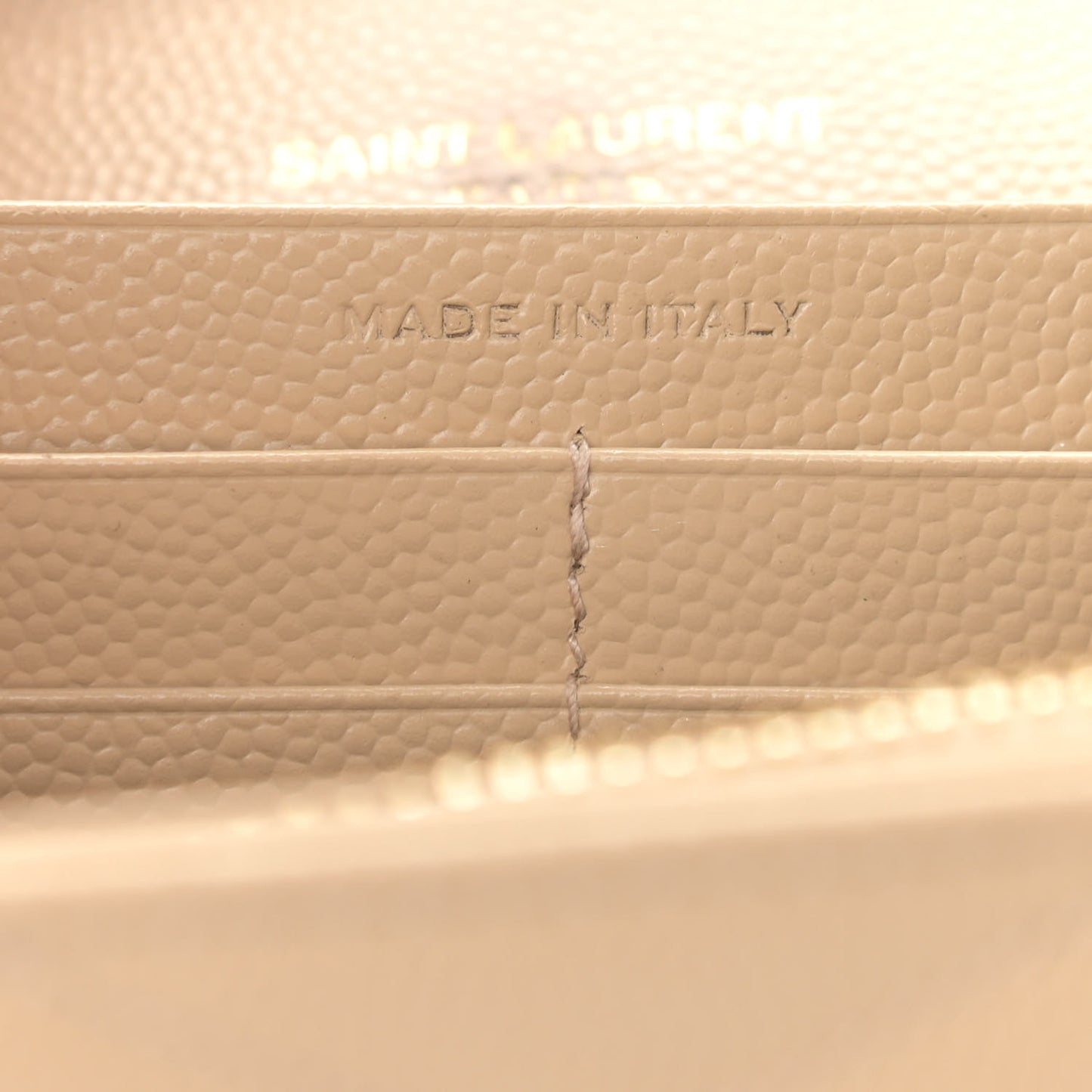 Grain De Poudre Matelasse Chevron Monogram Chain Wallet Nude Powder