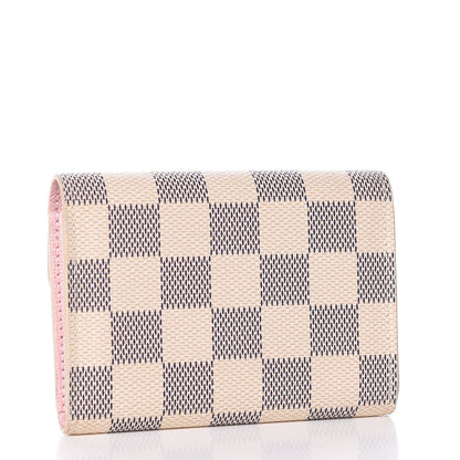 Louis Vuitton Damier Azur Rosalie Coin Purse Rose Ballerine 2 of 9