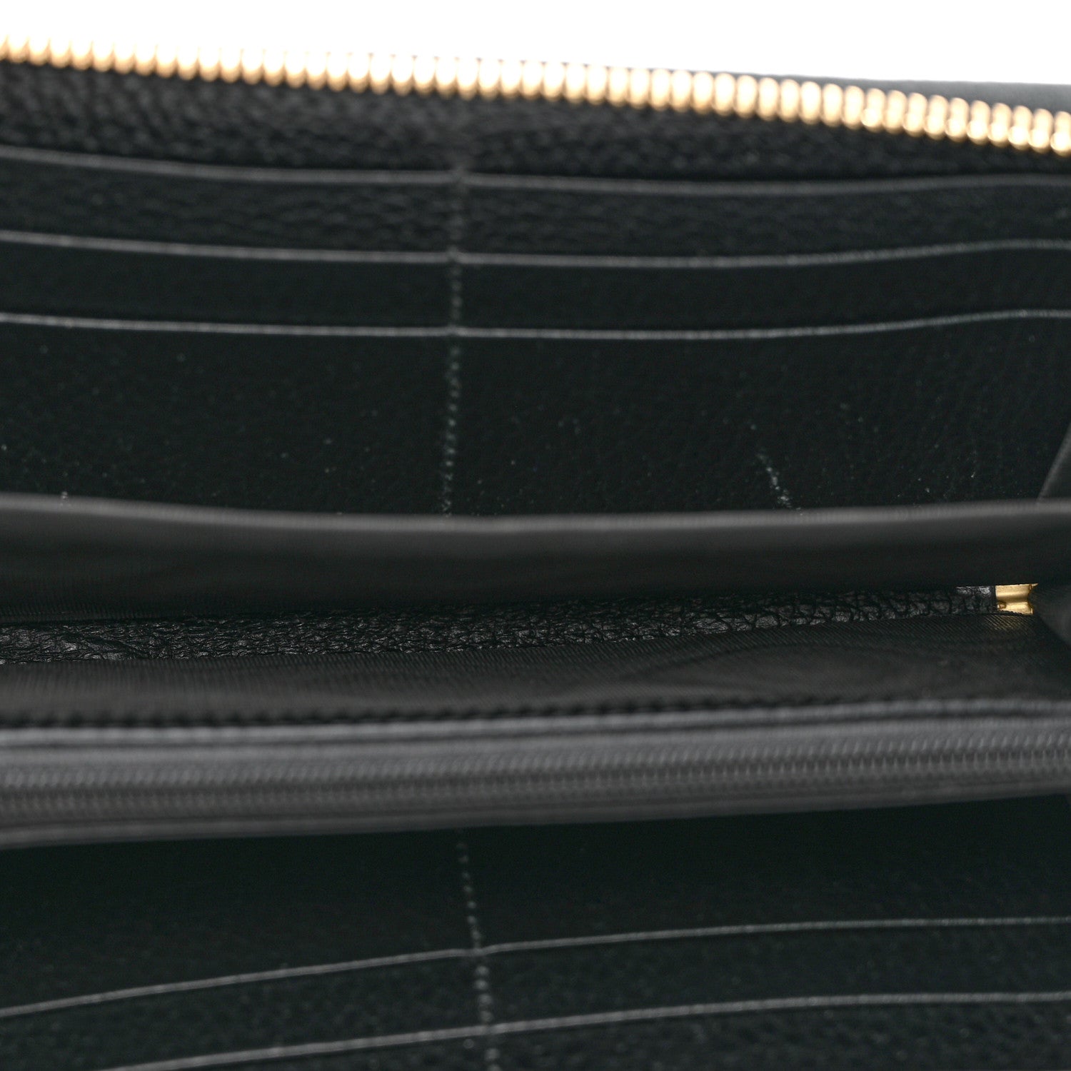 Gucci Dollar Calfskin GG Supreme Monogram GG Marmont Zip Around Wallet Black Beige Ebony 5 of 7