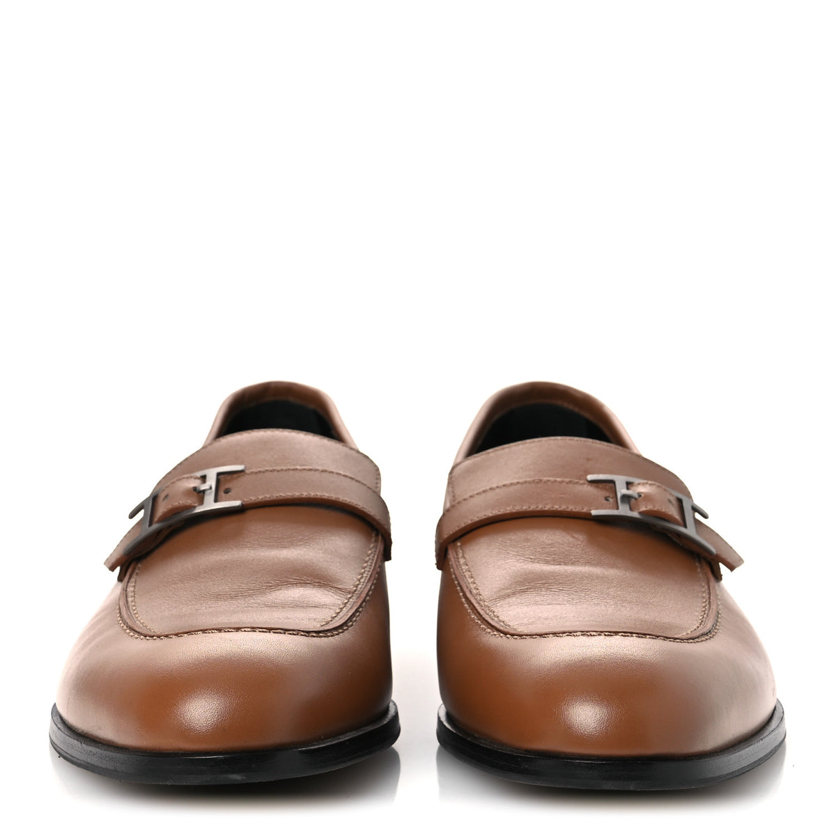 Hermes Calfskin Mens Monterey Loafers 41.5 Marron Teck 3 of 13