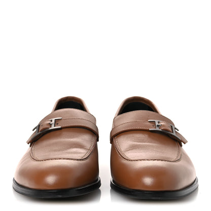 Hermes Calfskin Mens Monterey Loafers 41.5 Marron Teck 3 of 13