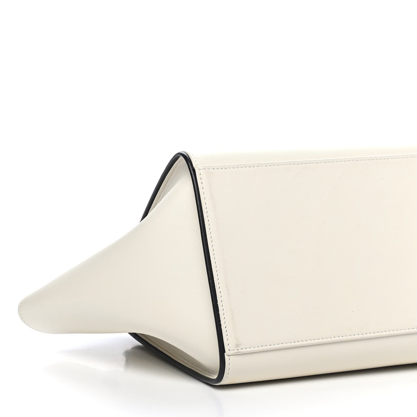 Smooth Calfskin Small Trapeze White Black