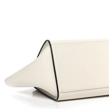Celine Smooth Calfskin Small Trapeze White Black 7 of 8