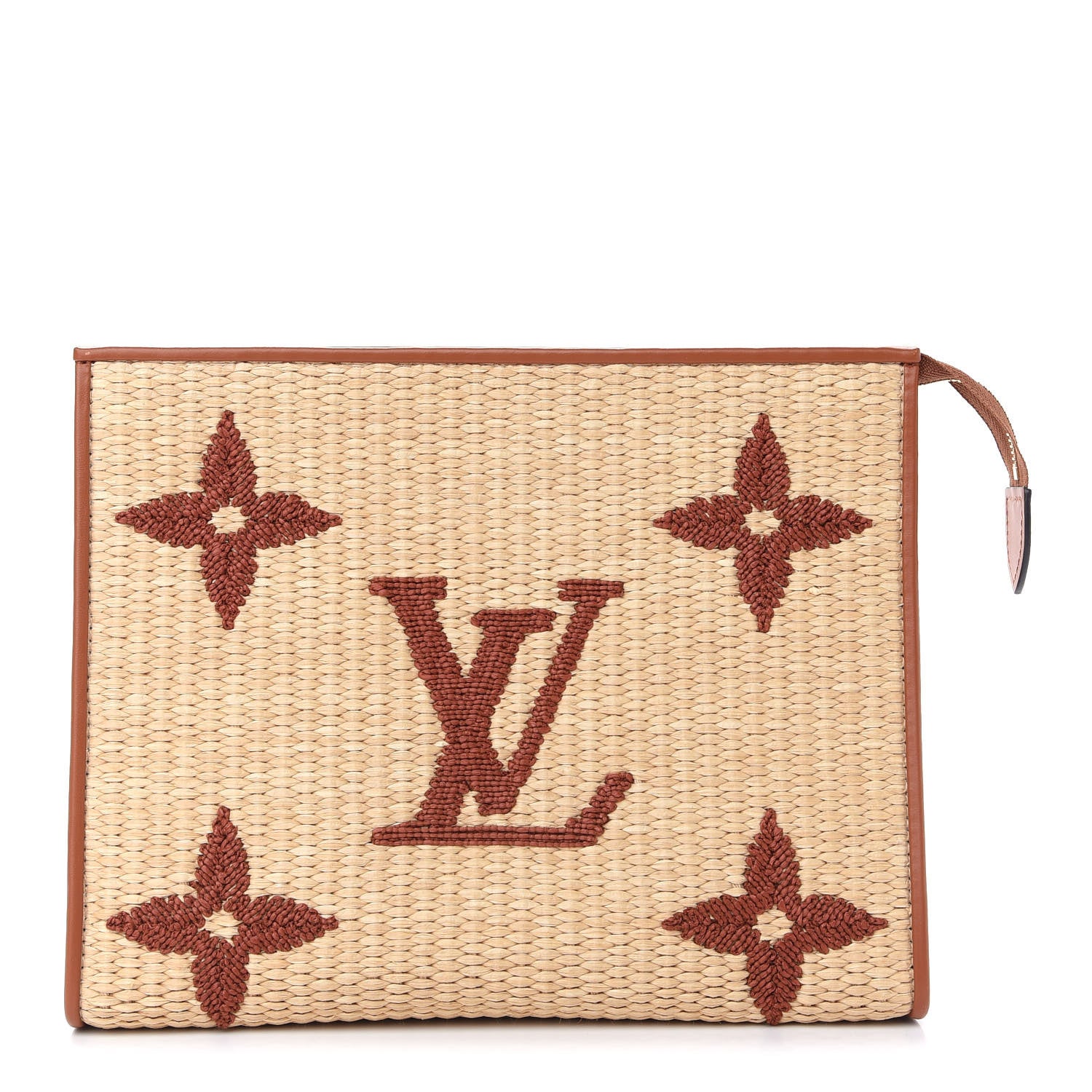 Louis Vuitton Raffia Monogram Giant Toiletry Pouch 26 Tan 1 of 8