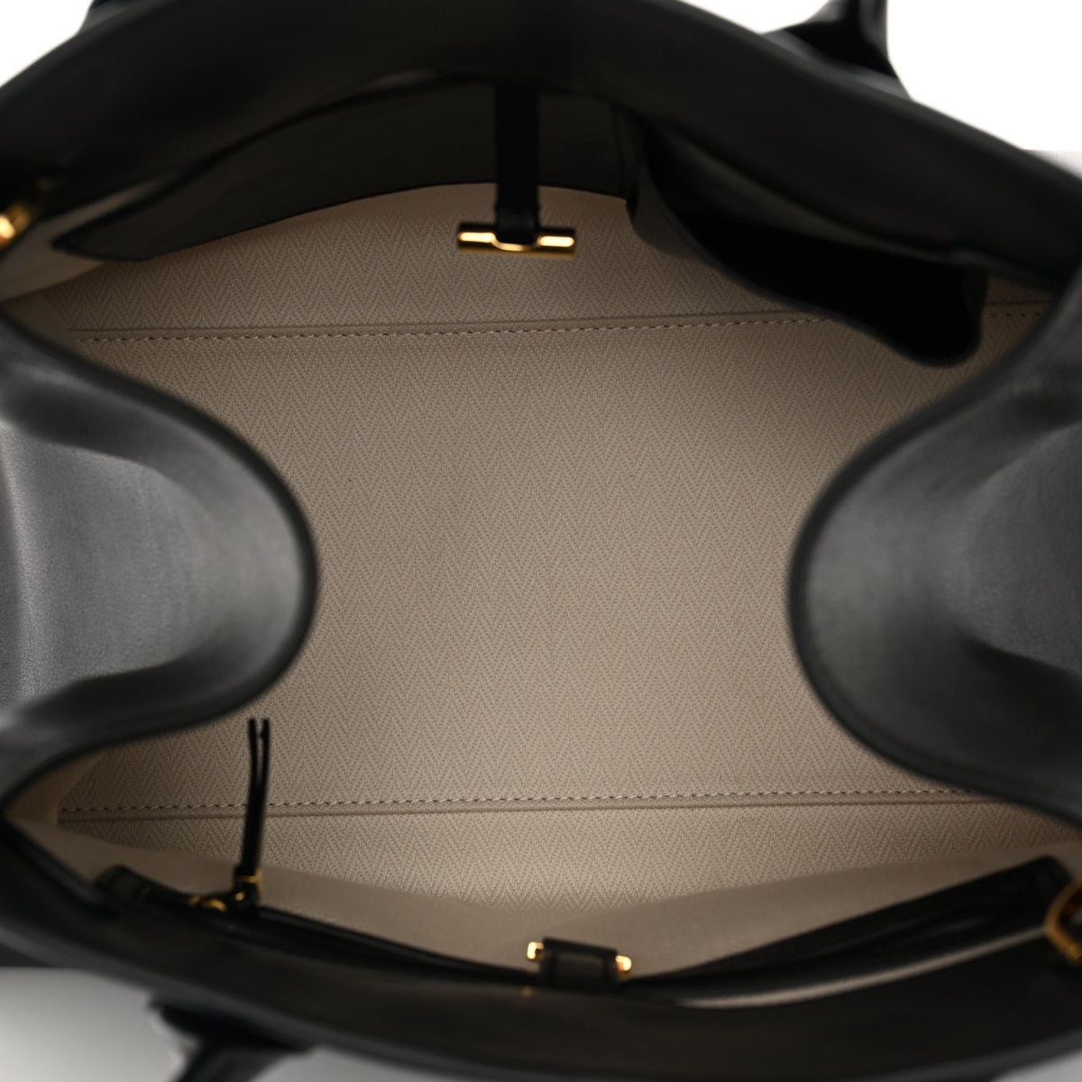 The Row Polished Saddle Calfskin Soft Margaux 12 Black 5 of 9