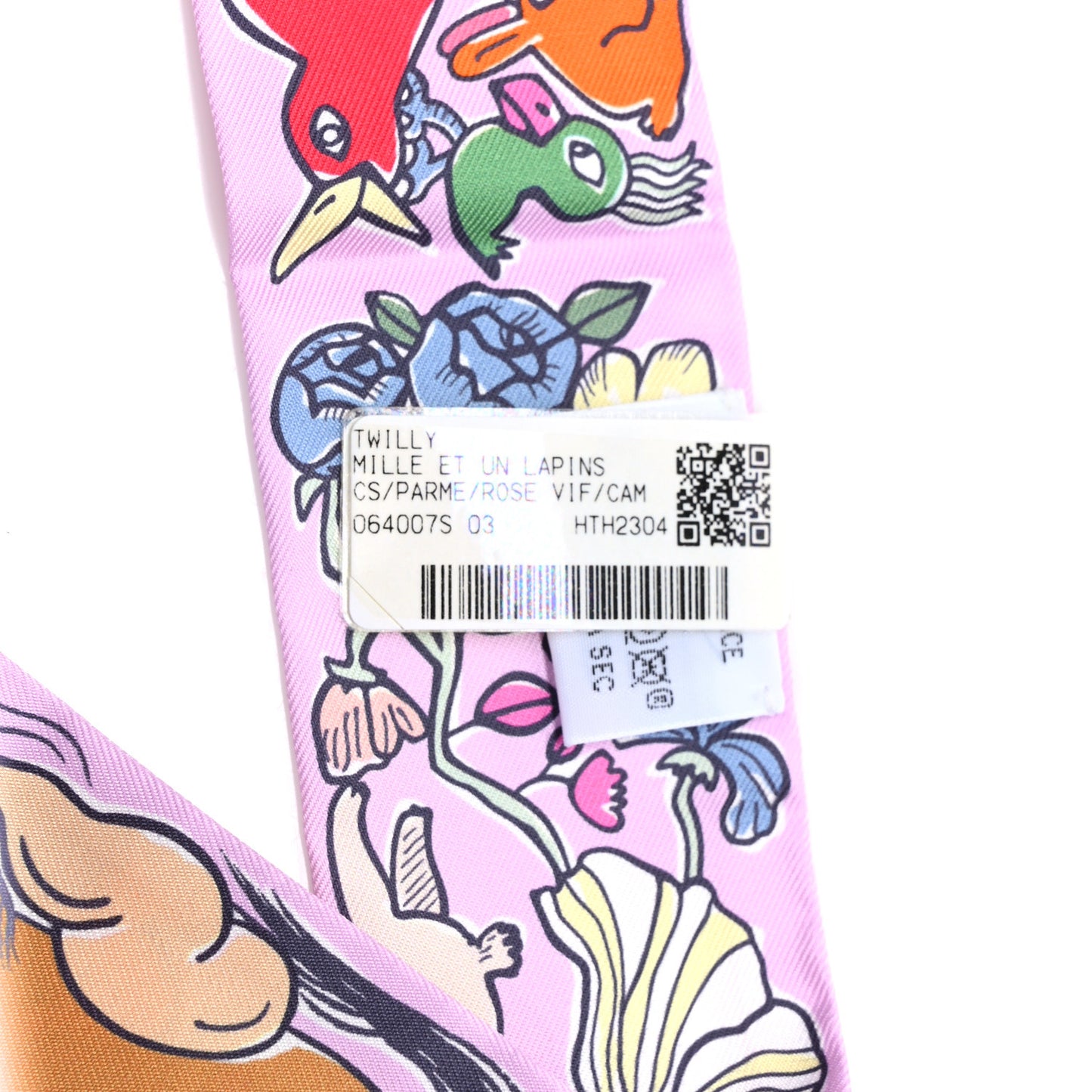 Silk Mille Et Un Lapins Twilly Parme Rouge Vif Camel