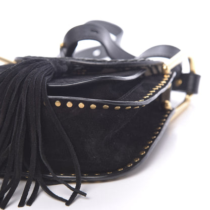 Chloe Suede Calfskin Braided Mini Hudson Shoulder Bag Black 10 of 10