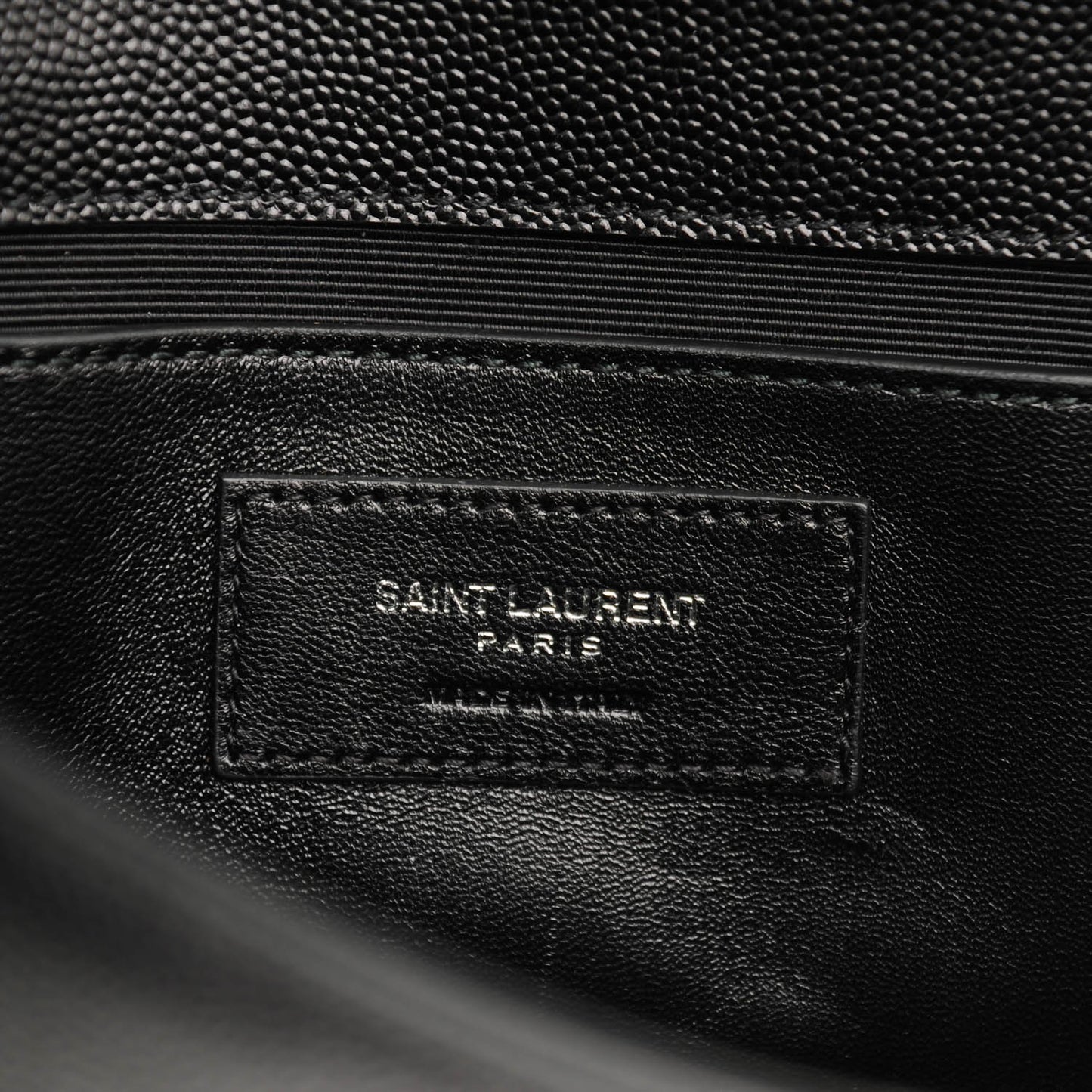Grain De Poudre Medium Classic Monogram Kate Double Handle Satchel Black