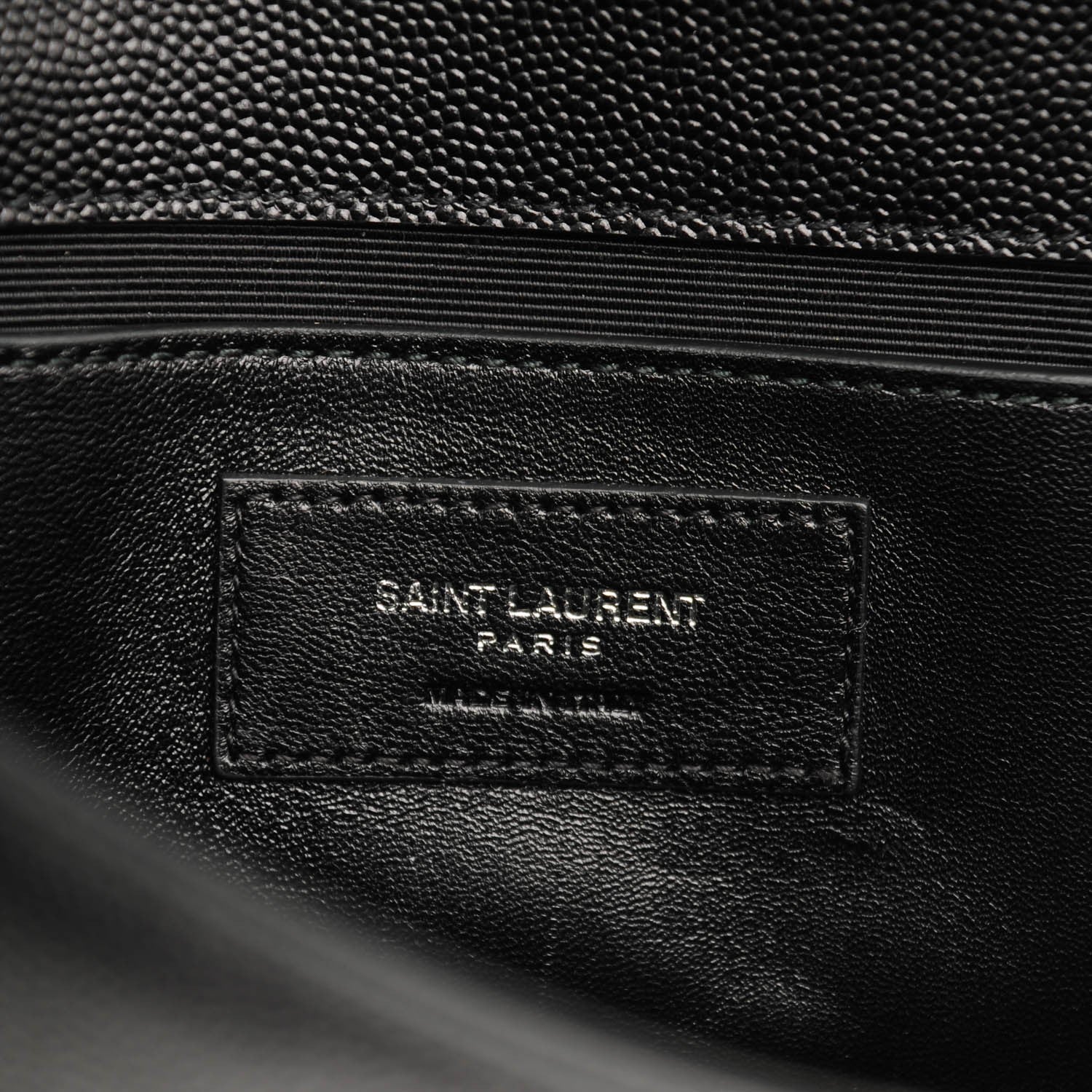 Saint Laurent Grain De Poudre Medium Classic Monogram Kate Double Handle Satchel Black 6 of 6