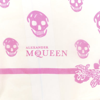 Alexander McQueen Silk Chiffon Skull Scarf Pink 3 of 3