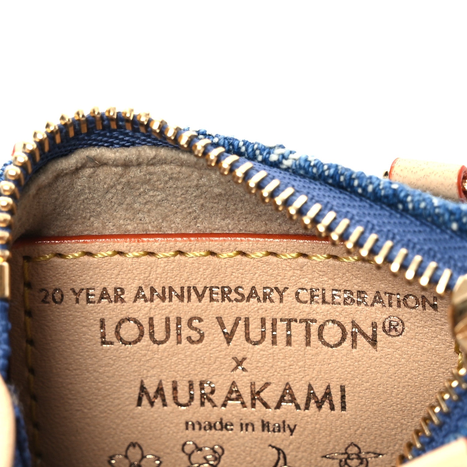 Louis Vuitton LV X TM Monogram Denim Cerises Micro Speedy Bag Charm Blue 5 of 5