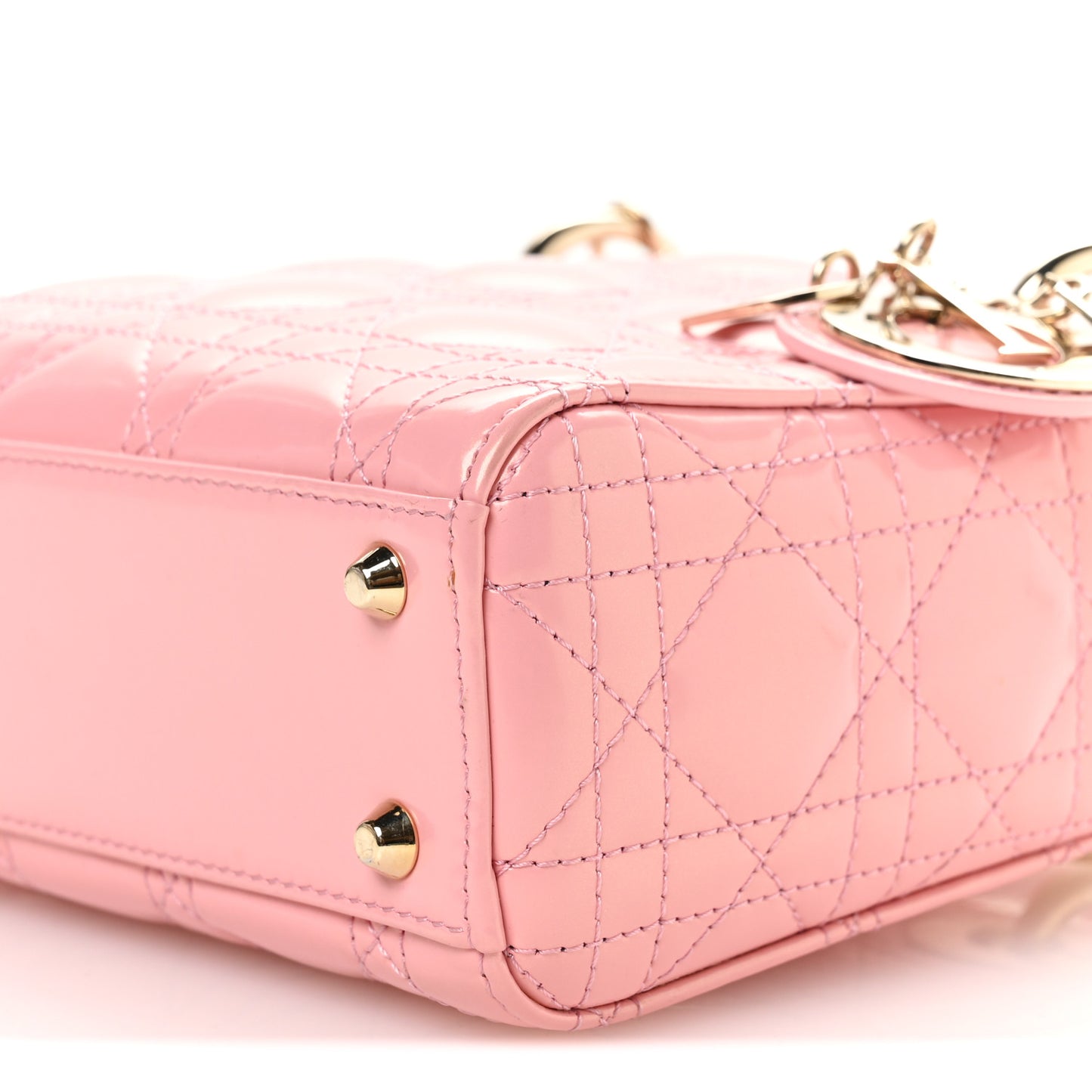 Patent Cannage Mini Lady Dior Pink