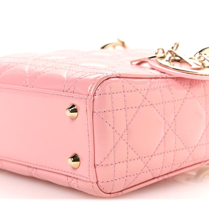Christian Dior Patent Cannage Mini Lady Dior Pink 10 of 10