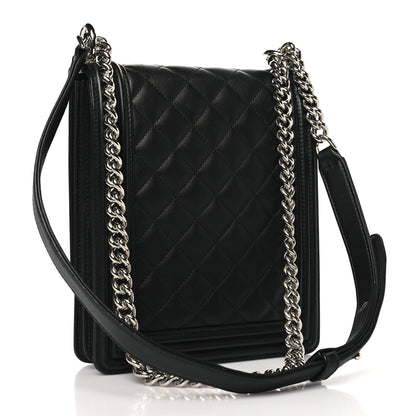 Chanel Calfskin Quilted North South Boy Flap Black 3 of 10