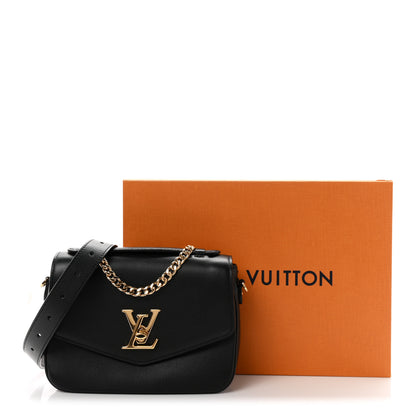 Louis Vuitton Grained Calfskin Lockme Oxford Black 10 of 10