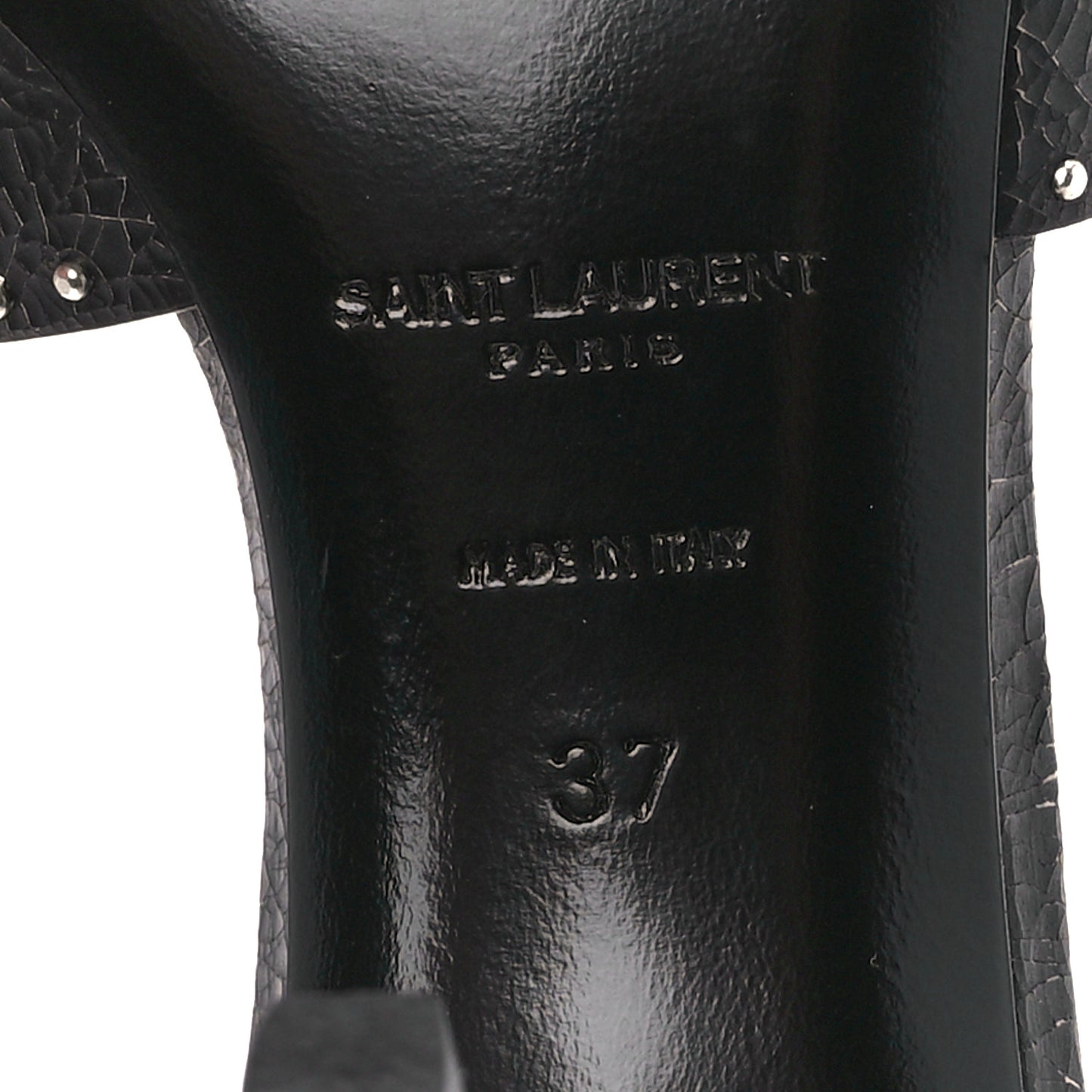 Smart Crack Studded Tribute Slide 85 Mules 37 Black