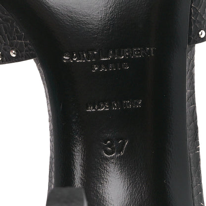 Saint Laurent Smart Crack Studded Tribute Slide 85 Mules 37 Black 7 of 9