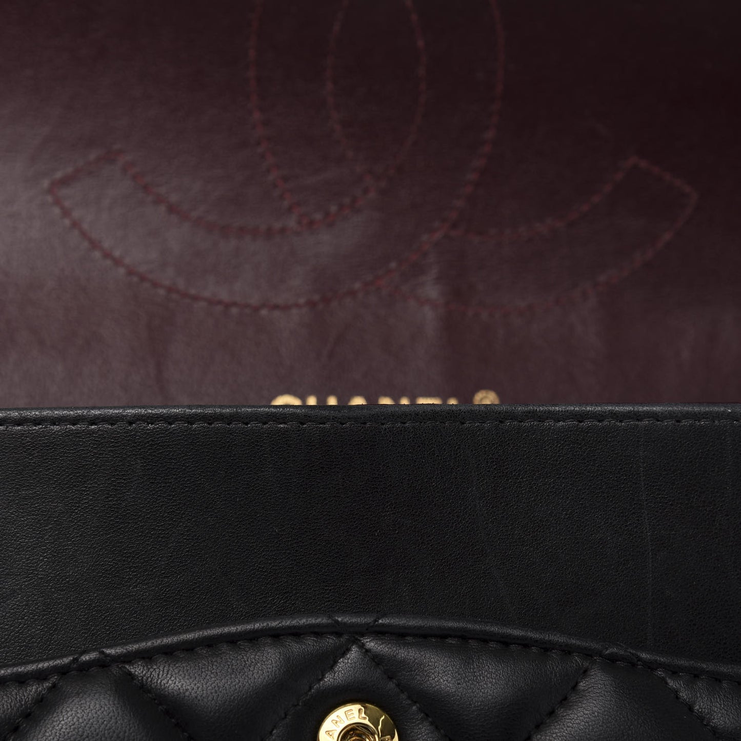 Lambskin Quilted Maxi Double Flap Black