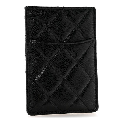 Chanel Caviar Quilted Vertical Card Holder Black 3 of 9