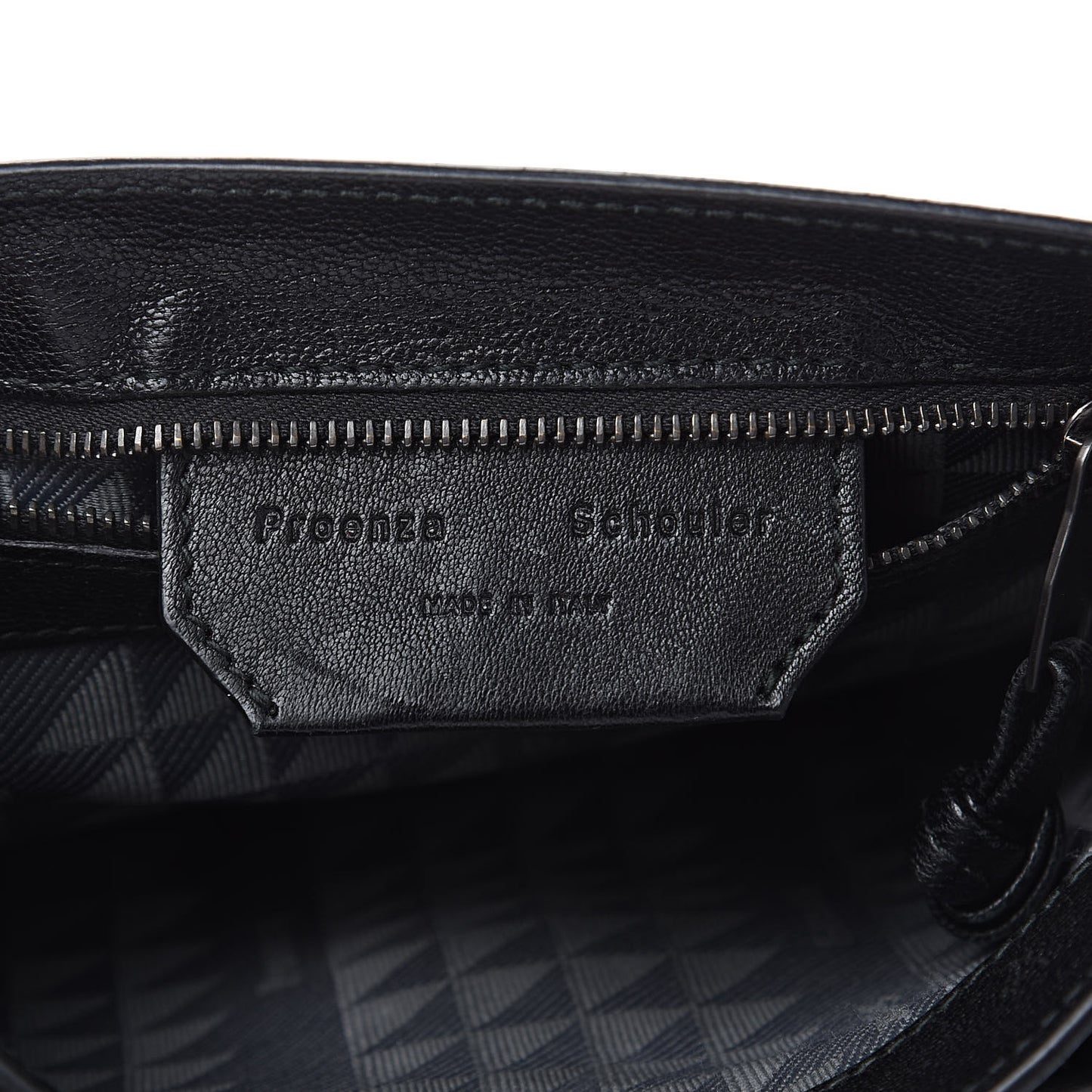 Lambskin Fringe PS1 Crossbody Pouch Black