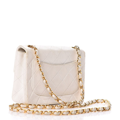 Chanel Lambskin Quilted Mini Square Flap White 3 of 18