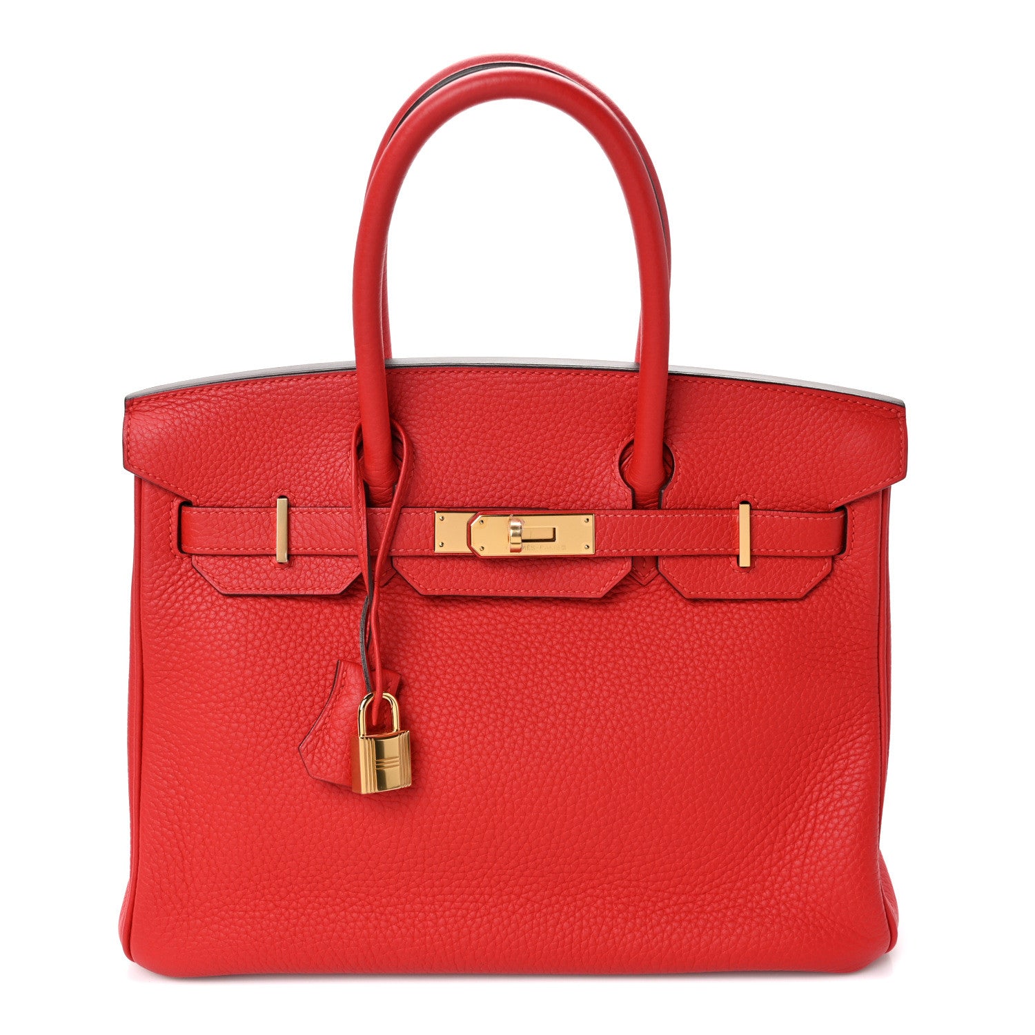 Hermes Taurillon Clemence Birkin 30 Rouge Tomate 1 of 15