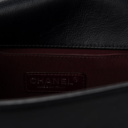 Chanel Calfskin Double Stitch Medium Boy Flap Black 10 of 12