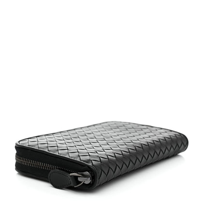 Bottega Veneta Nappa Intrecciato Zip Around Wallet Black 4 of 8