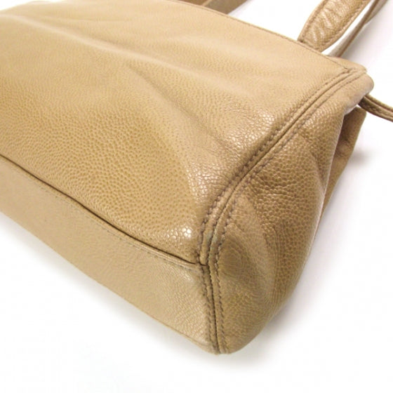 Caviar CC Shoulder Bag Beige