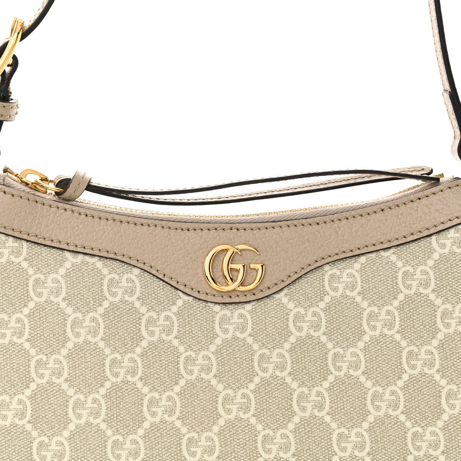 Gucci GG Supreme Monogram Textured Dollar Calfskin Small Ophidia Hobo Beige Mystic White Oatmeal 8 of 11