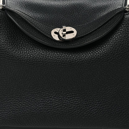 Hermes Taurillon Clemence Lindy 26 Black 8 of 11