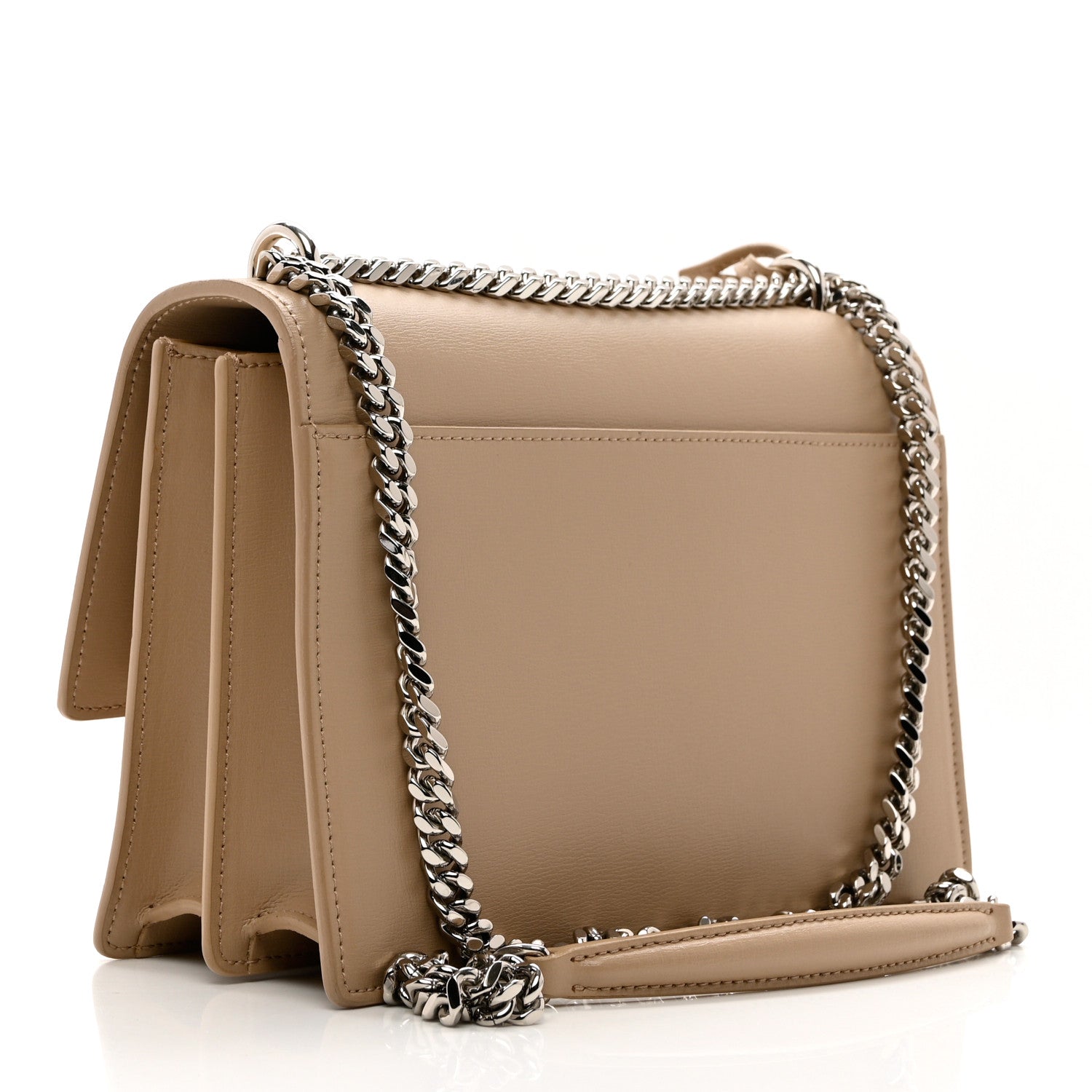 Saint Laurent Calfskin Medium Monogram Sunset Dark Beige 2 of 7