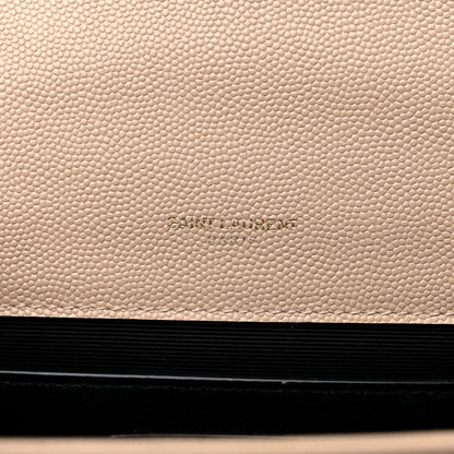 Saint Laurent Grain De Poudre Medium Monogram Kate Satchel Dark Beige 6 of 13