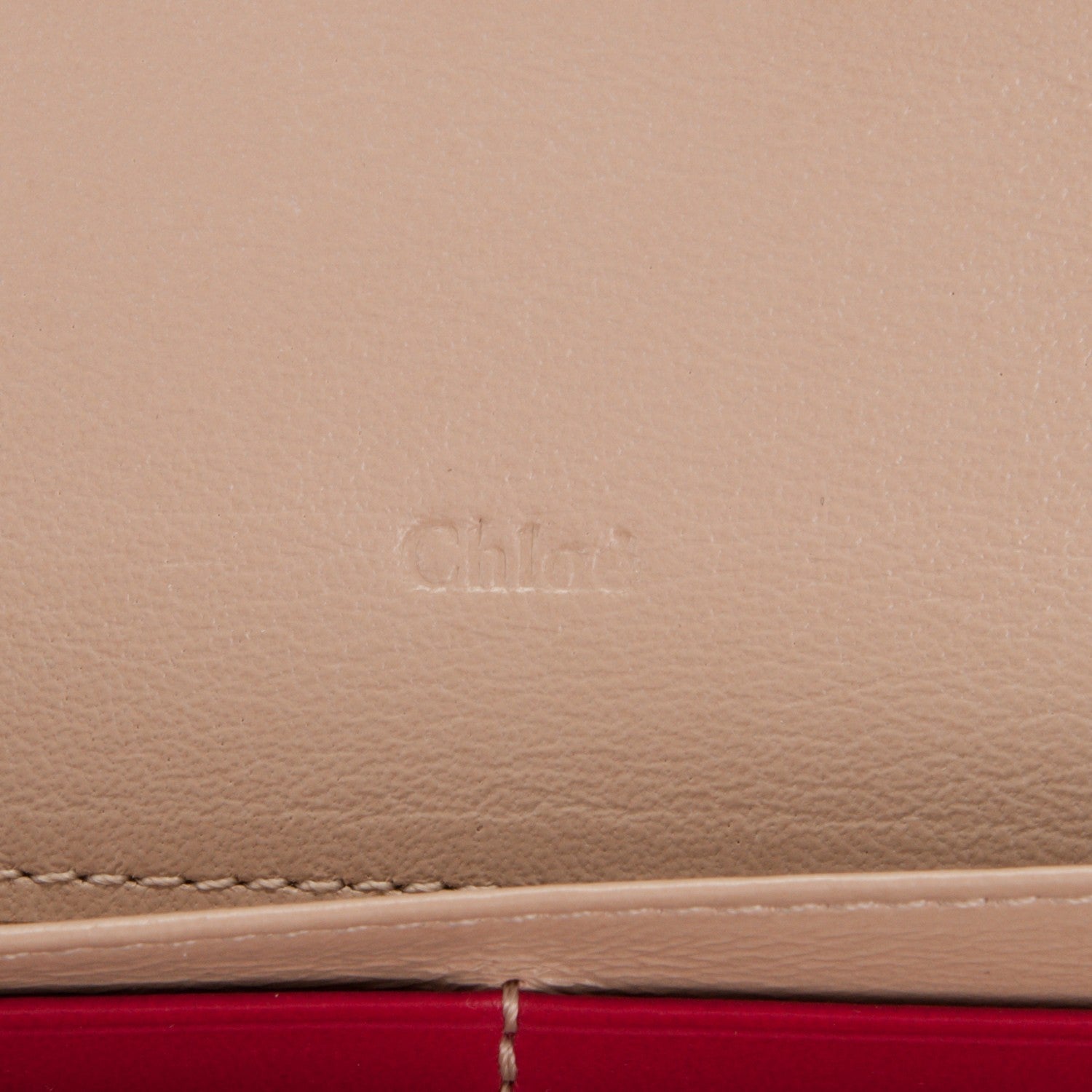 Chloe Grained Smooth Calfskin Indy Long Wallet Tulip Red 6 of 8