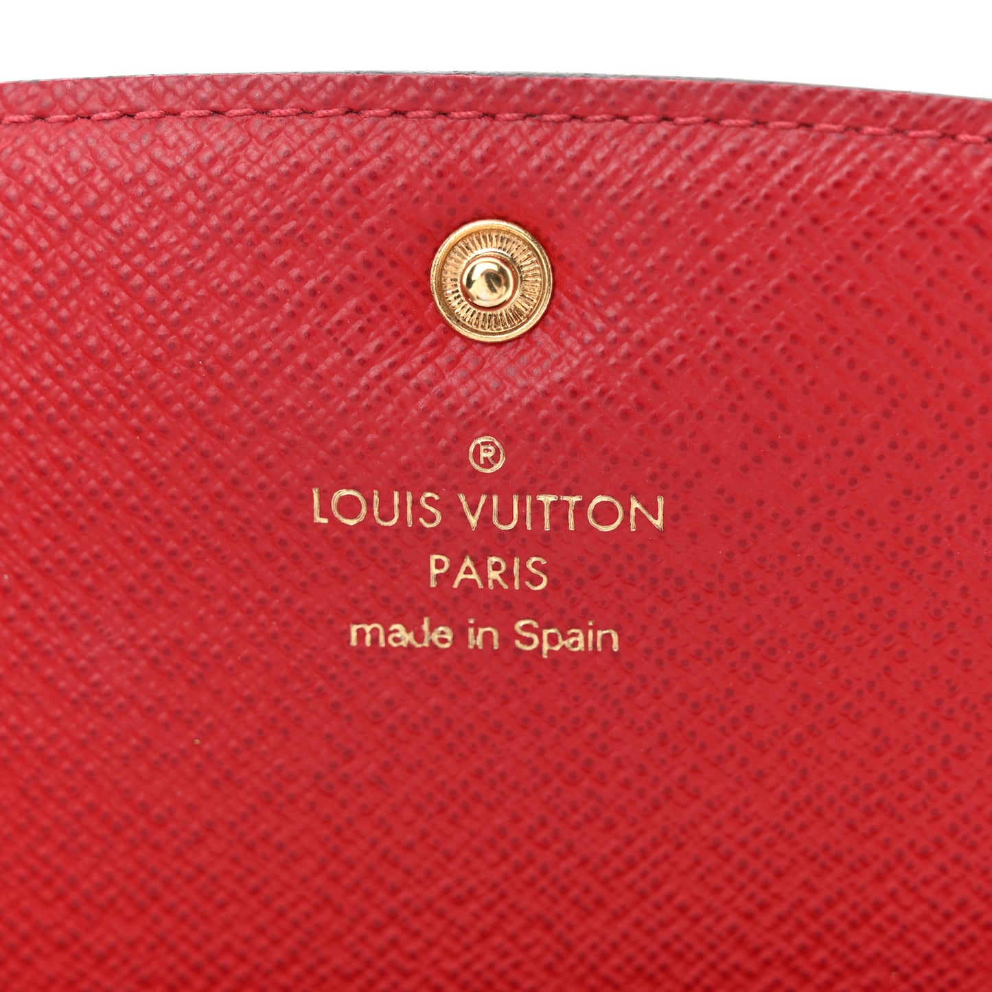 Damier Ebene Emilie Wallet Red