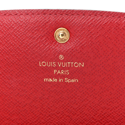 Louis Vuitton Damier Ebene Emilie Wallet Red 7 of 14