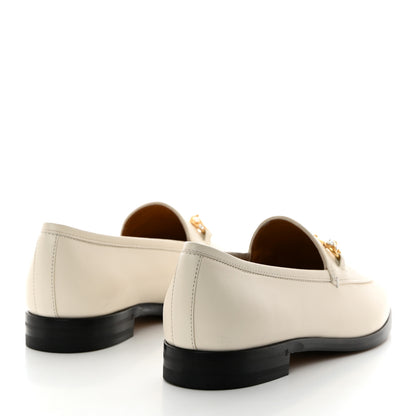 Gucci Malaga Kid 70 Crystal Horsebit Womens Jordaan Loafers 37.5 Mystic White 4 of 10